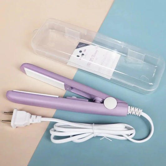 Electric Mini Hair Straightener Portable Flat /Curling Iron (Wet/Dry)